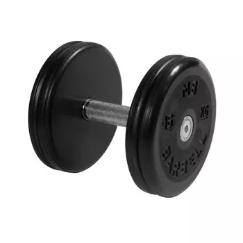 Гантель неразборная, классик, с невращ. хром. ручкой, 16 кг MB Barbell MB-FdbEM-BN16