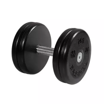 Гантель неразборная, классик, с невращ. хром. ручкой, 22 кг MB Barbell MB-FdbEM-BN22