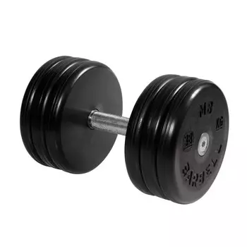 Гантель неразборная, классик, с невращ. хром. ручкой, 38 кг MB Barbell MB-FdbEM-BN38