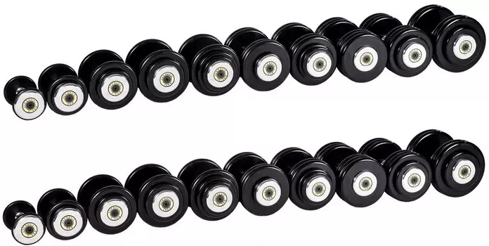 Гантельный ряд ZSO 2,5 кг - 25 кг (10 пар), шаг 2,5 кг