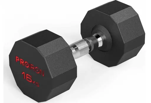 Гантель обрезиненная 16кг PROIRON Г1160ОБР