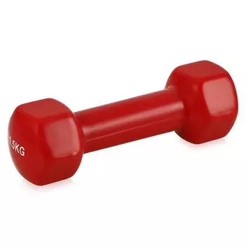 Гантель обрезиненная 1,5кг Bradex SF 0271 красный