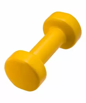 Гантель обрезиненная, 1 кг Bradex SF 0533 желтая