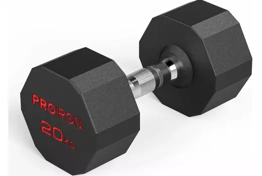 Гантель обрезиненная 20кг PROIRON Г1200ОБР
