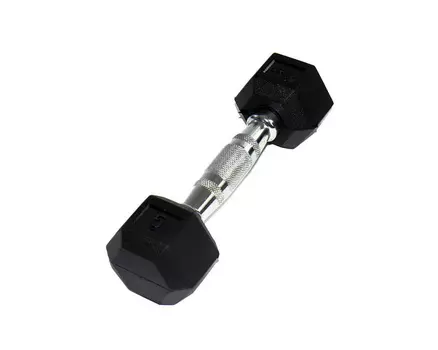 Гантель Perform Better Rubber Encased Hex Dumbbells 5 кг 0543-5\