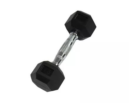 Гантель Perform Better Rubber Encased Hex Dumbbells 7,5 кг PB\0543-7.5\BK-00-00