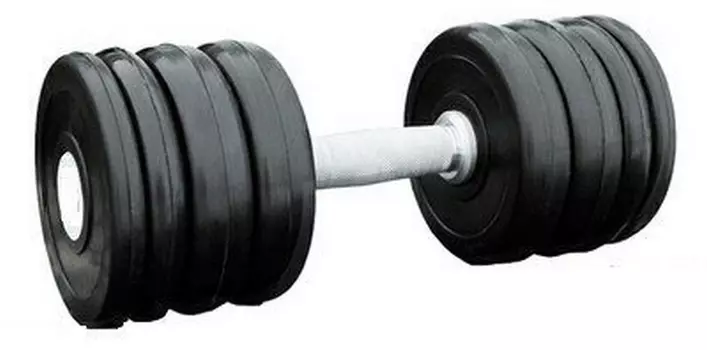 Гантель профессиональная хром/резина 25 кг. Iron King IK 500-25