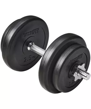 Гантель разборная пластиковая 9,5 кг BaseFit в коробке DB-720
