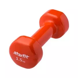 Гантель виниловая 1,5 кг Starfit DB-101 оранжевый