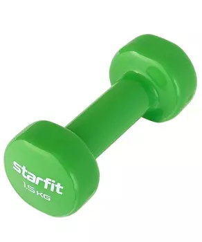 Гантель виниловая Star Fit DB-101 1,5 кг, зеленый