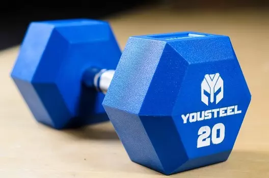 Гантель YouSteel PU 20 кг синяя