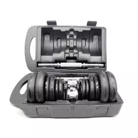 Гантели разборные 2х10кг Atemi AADS200 черный в кейсе