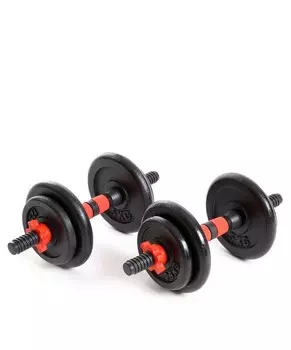 Гантели разборные в чемодане BaseFit DB-706 чугун/пластик, 15 кг, 2 шт