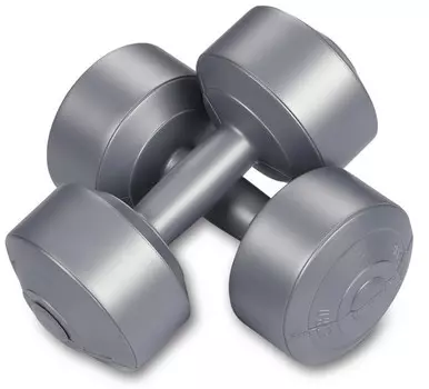 Гантели виниловые 2х4кг EKDB_4_V серебро