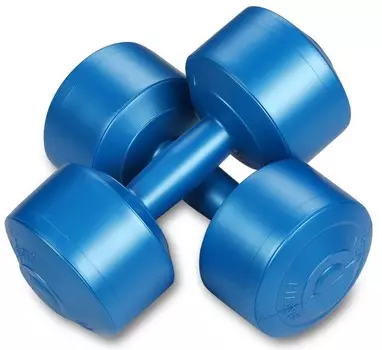 Гантели виниловые 2х5кг EKDB_5_V синий