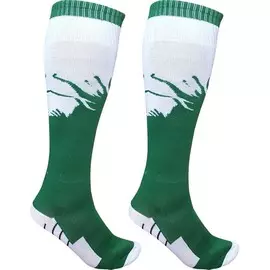 Гетры футбольные для экипировки спортивных команд C33714 зелено-белые