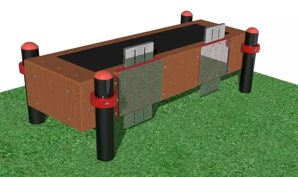 Горизонтальная гимнастическая скамья ФСИ прикреплены измерительные линейки 10909