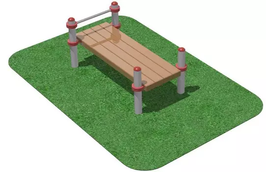 Горизонтальная гимнастическая скамья с фиксацией ступней ФСИ Поднимание туловища из положения лежа на спине 10910