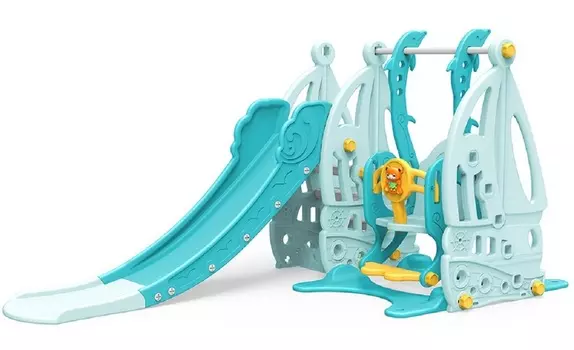 Горка + качели Perfetto Sport Корабль PS-048-М ментол
