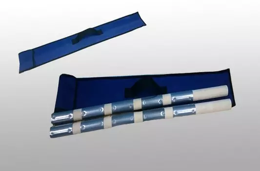 Городошные биты профессиональные L980мм (береза +металл, набор 2шт) в чехле ФСИ 10273