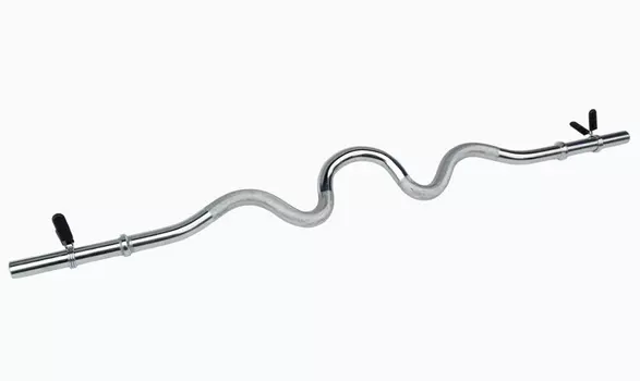 Гриф EZ-образный DHS D25мм, замок пружинка (хром)