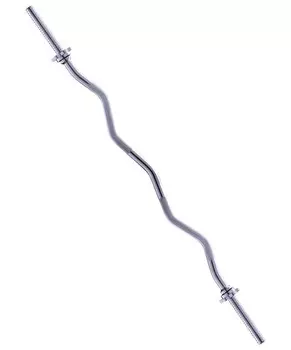 Гриф для штанги Core Star Fit EZ-образный, d25 мм, 120 см, металл, с металлическими замками, хром BB-101