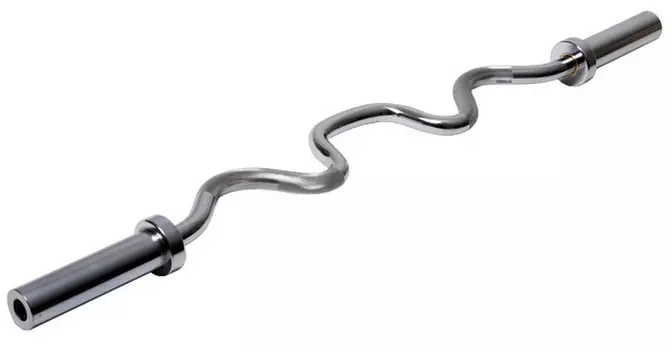 Гриф олимпийский сильноизогнутый Original Fit.Tools d50мм, l1200мм, с замками FT-OB-47-W-CR-SC