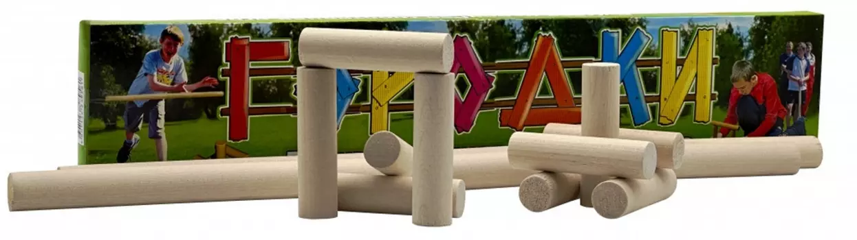 Игра Городки (2 биты + 10 городков)