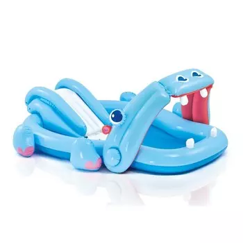 Игровой центр с горкой Бегемот 221х188х86см Intex 57150