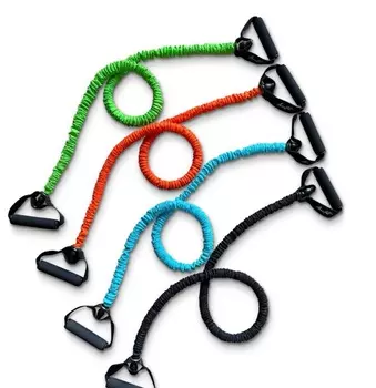 Эспандер для степа в защитном кожухе Aerofit AFEXO-L, 120 см., максимальное сопротивление. Цвет: черный. Сопротивление - 11,34 кг