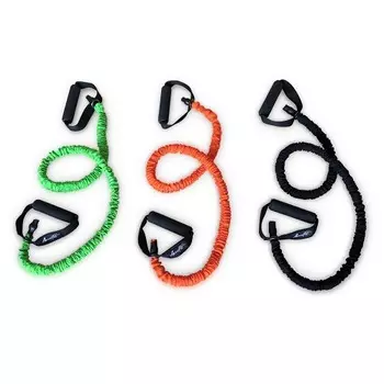 Эспандер для степа в защитном кожухе Aerofit AFEXO-S, 120 см., слабое сопротивление. Цвет: зеленый. Сопротивление - 4,54 кг