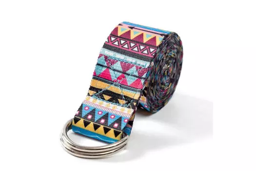 Эспандер йога лента 183х3.5см с замком Sportex E43735