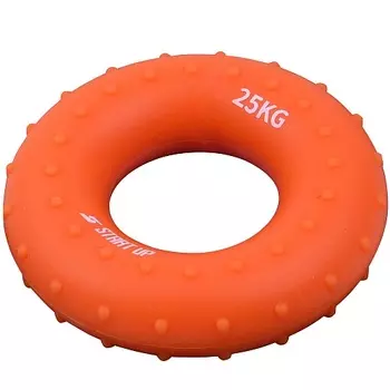 Эспандер кистевой круглый с рельефом 25кг Start Up NT34036 оранжевый
