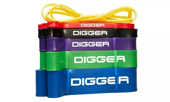 Эспандер ленточный 64мм нагрузка до 65-175lb (29,48-79,38кг) Hasttings Digger HD31D6-Blue синий