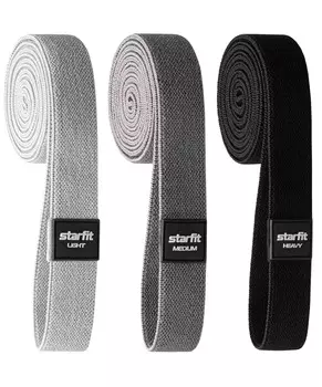Эспандеры для кроссфита Star Fit ES-205, текстиль, 3 шт серые