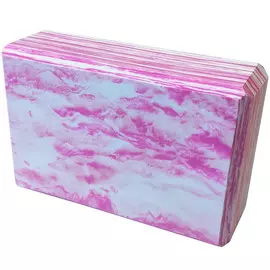 Йога блок полумягкий гранит 223х150х76мм E29314-2 розовый гранит