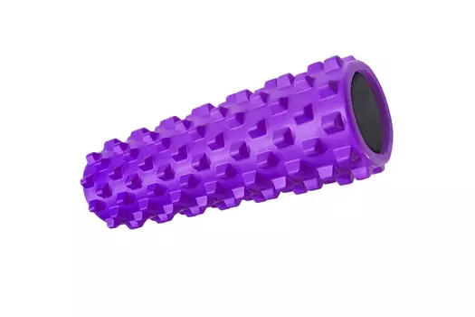 Йога ролик полнотелый 45х14см Sportex E43738 фиолетовый