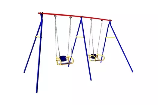 Качели дачные Пионер 2 двойные качели цепные со спинкой-2шт