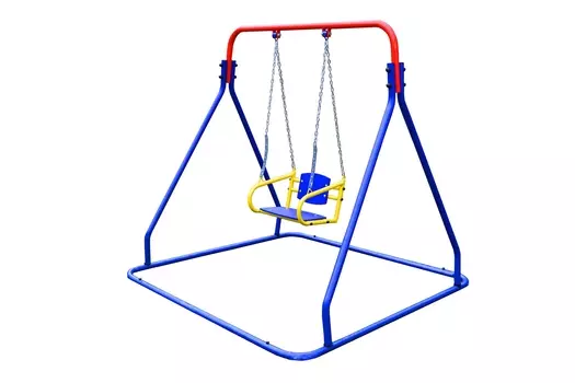 Качели дачные Пионер Малыш цепные со спинкой