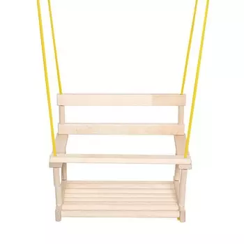 Качели детские подвесные Kett-UP ECO, дерево KU231 белый\натур