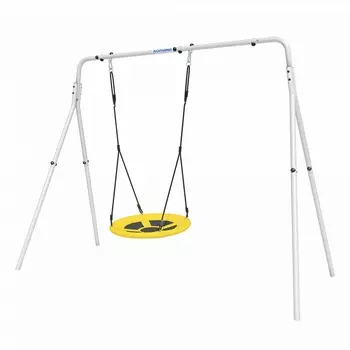 Качели двойные Romana + ГНЕЗДО 100см качели R.103.28.04 белый\серый