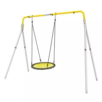 Качели двойные Romana + ГНЕЗДО качели-гнездо 80см R.103.28.04 серый\жёлтый