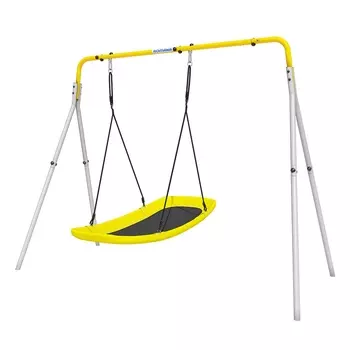 Качели двойные Romana + ЛОДКА качели R.103.28.04 серый\жёлтый