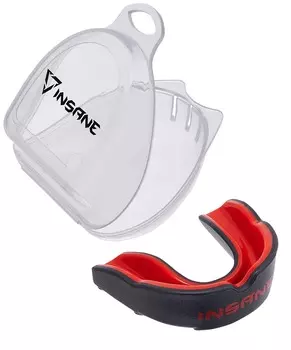 Капа 1-челюстная детская Insane Leopard IN23-MG300, ЭВА, красный/черный