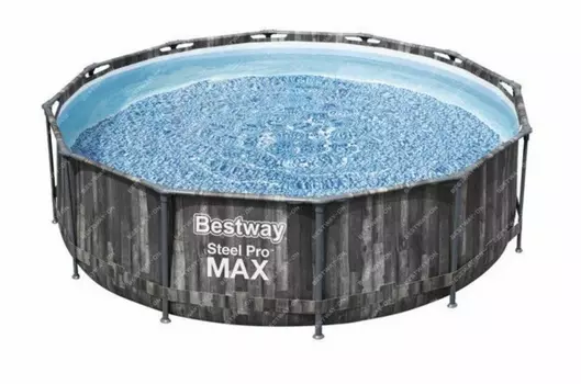 Каркасный бассейн 366х122см, 10250л, фильтр-насос, лестница Bestway Steel Pro Max 561PZ