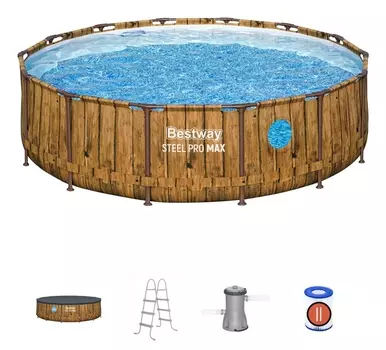 Каркасный бассейн 427х107см, фильтр-насос, лестница, тент Bestway Splashview Pool 561JM