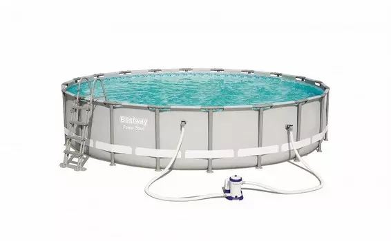 Каркасный бассейн круглый 610х122cм Bestway Power Steel 56675
