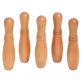 Кегли 05016 деревянные, высота 10см, 5 штук