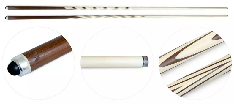 Кий бильярдный для пирамиды Weekend 1-pc, 12 запилов «Классика», коричневый граб, граб 22.014.62.0