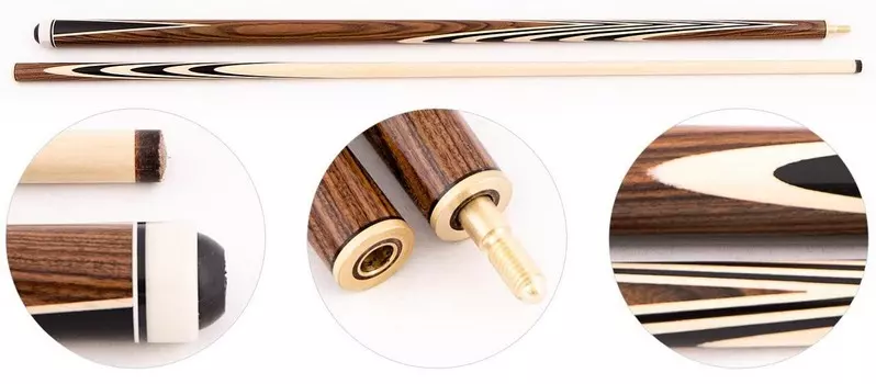 Кий для пирамиды 2-pc Мастер Лохно наборный L025 черный граб, иппе, граб